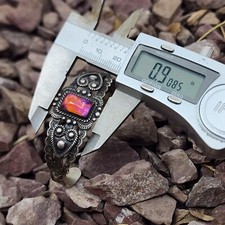 EXUBERANT Old Fred Harvey Era Navajo Sterling DRAGON'S BREATH Cuff Bracelet - Additional view 5