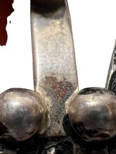 Navajo Fred Harvey Era Cuff Bracelet W/Huge Green Jasper Cabochon Sterling 7” - Additional view 7