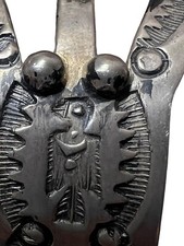 Navajo Fred Harvey Era Cuff Bracelet W/Huge Green Jasper Cabochon Sterling 7” - Additional view 8