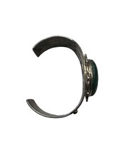 Navajo Fred Harvey Era Cuff Bracelet W/Huge Green Jasper Cabochon Sterling 7” - Additional view 10