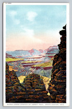 Fred Harvey Along Lower Stretch of Hermit Trail Grand Canyon Vintage Postcard