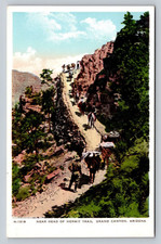 Fred Harvey Near Head of Hermit Trail Grand Canyon Vintage Unposted Postcard