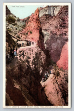 Fred Harvey Jacob's Ladder Bright Angel Trail Grand Canyon Vintage Postcard
