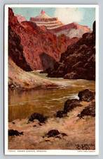 Fred Harvey Grand Canyon AZ After Painting by E.Ertz Vintage Unposted Postcard