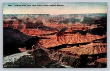Fred Harvey Looking West from Hopi Point Grand Canyon Vintage Unposted Postcard