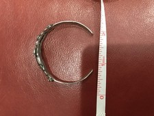 VTG Fred Harvey Era Navajo Double Thunderbird Turquoise Cuff Sterling Bracelet - Additional view 3