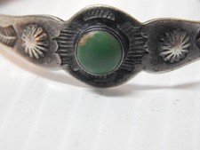 VINTAGE NAVAJO INDIAN FRED HARVEY STERLING SILVER SMALL WRIST SIZE BRACELET