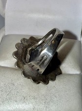 Vintage Fred Harvey Native American Solid Sterling Silver Dome Ring Size 6.5 - Additional view 5