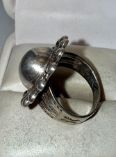 Vintage Fred Harvey Native American Solid Sterling Silver Dome Ring Size 6.5 - Additional view 6