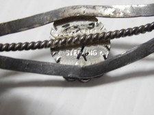 VINTAGE NAVAJO INDIAN 1940-50s FRED HARVEY STERLING SILVER TURQUOISE BRACELET - Additional view 4