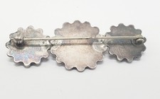 Vintage Fred Harvey Era Sterling Silver Turquoise Brooch Dome Twisted Rope Navaj - Additional view 8