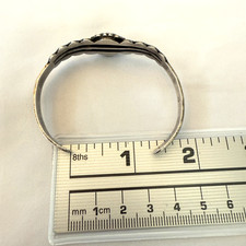 VINTAGE 30s FRED HARVEY THUNDERBIRD TURQUOISE STERLING SILVER BRACELET NAVAJO - Additional view 19