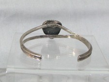 FRED HARVEY ERA TURQUOISE & SILVER KNIFE EDGE CUFF BRACELET - Additional view 4