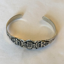 VINTAGE 30s FRED HARVEY THUNDERBIRD BRACELET STERLING SILVER NATIVE AMERICAN 14g - Additional view 11