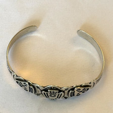 VINTAGE 30s FRED HARVEY THUNDERBIRD BRACELET STERLING SILVER NATIVE AMERICAN 14g - Additional view 12