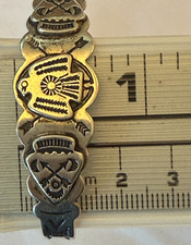 VINTAGE 30s FRED HARVEY THUNDERBIRD BRACELET STERLING SILVER NATIVE AMERICAN 14g - Additional view 15