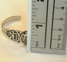 VINTAGE 30s FRED HARVEY THUNDERBIRD BRACELET STERLING SILVER NATIVE AMERICAN 14g - Additional view 16