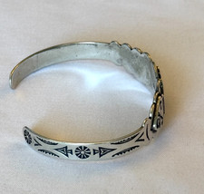 VINTAGE 30s FRED HARVEY THUNDERBIRD BRACELET STERLING SILVER NATIVE AMERICAN 14g - Additional view 6