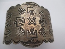 Vintage Fred Harvey Navajo Sterling Silver Cuff Bracelet 43.8 Gr NO RESERVE - Additional view 11