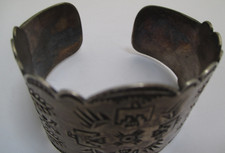 Vintage Fred Harvey Navajo Sterling Silver Cuff Bracelet 43.8 Gr NO RESERVE - Additional view 13