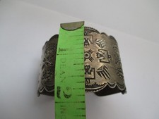 Vintage Fred Harvey Navajo Sterling Silver Cuff Bracelet 43.8 Gr NO RESERVE - Additional view 15