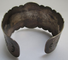 Vintage Fred Harvey Navajo Sterling Silver Cuff Bracelet 43.8 Gr NO RESERVE - Additional view 4