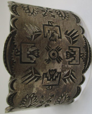 Vintage Fred Harvey Navajo Sterling Silver Cuff Bracelet 43.8 Gr NO RESERVE - Additional view 5