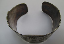 Vintage Fred Harvey Navajo Sterling Silver Cuff Bracelet 43.8 Gr NO RESERVE - Additional view 6