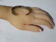 Antique 1930's Fred Harvey Era Navajo Coin arrow 900 Sterling Silver Bracelet - Additional view 2