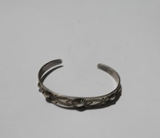 Antique 1930's Fred Harvey Era Navajo Coin arrow 900 Sterling Silver Bracelet - Additional view 13