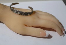 Antique 1930's Fred Harvey Era Navajo Coin arrow 900 Sterling Silver Bracelet - Additional view 14