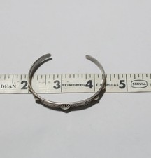 Antique 1930's Fred Harvey Era Navajo Coin arrow 900 Sterling Silver Bracelet - Additional view 9