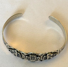 VINTAGE 30s FRED HARVEY THUNDERBIRD BRACELET STERLING SILVER NATIVE AMERICAN 14g - Additional view 11