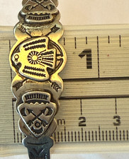 VINTAGE 30s FRED HARVEY THUNDERBIRD BRACELET STERLING SILVER NATIVE AMERICAN 14g - Additional view 14