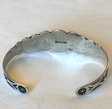 VINTAGE 30s FRED HARVEY THUNDERBIRD BRACELET STERLING SILVER NATIVE AMERICAN 14g - Additional view 8