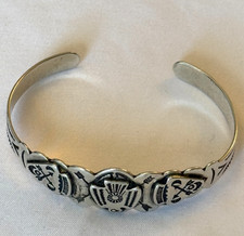 VINTAGE 30s FRED HARVEY THUNDERBIRD BRACELET STERLING SILVER NATIVE AMERICAN 14g - Additional view 10