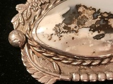 Vintage Navajo STERLING Moss Agate PENDANT 2.3