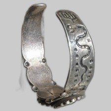 Vintage Fred Harvey sterling silver and turquoise cuff bracelet - Additional view 3