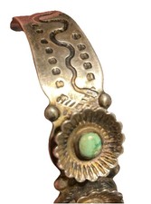 Vintage Fred Harvey sterling silver and turquoise cuff bracelet - Additional view 7