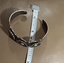 Vintage Fred Harvey sterling silver and turquoise cuff bracelet - Additional view 8