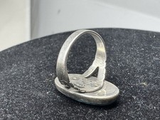 VINTAGE JANE POPOVICH JP STERLING SILVER TURQUOISE OVAL FRED HARVEY ERA RING - Additional view 6