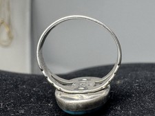 VINTAGE JANE POPOVICH JP STERLING SILVER TURQUOISE OVAL FRED HARVEY ERA RING - Additional view 8