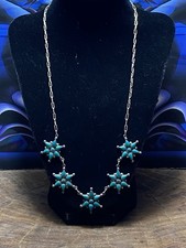Fred Harvey Era Turquoise Cluster Necklace - Additional view 3