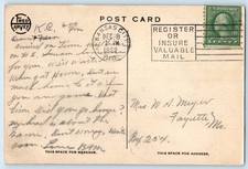 1922 Kansas City Missouri MO Vintage Postcard Lake From Cliff Drive Fred Harvey - Additional view 1