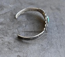 Vintage Fred Harvey Navajo Royston Turquoise & Sterling Horse Cuff 7