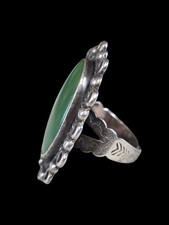 LARGE VINTAGE FRED HARVEY ERA SOUTHWESTERN STERLING SILVER ADJUSTABLE RING - Additional view 2