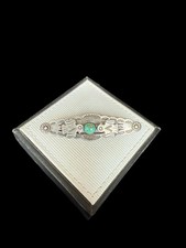 Vintage Fred Harvey Era Sterling Double Thunderbird Turquoise Pin - Additional view 1