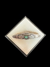 Vintage Fred Harvey Era Sterling Double Thunderbird Turquoise Pin - Additional view 7