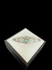 Vintage Fred Harvey Era Sterling Double Thunderbird Turquoise Pin - Additional view 8