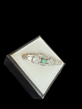 Vintage Fred Harvey Era Sterling Double Thunderbird Turquoise Pin - Additional view 9